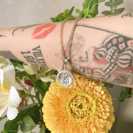 ANG l St Christopher Coin necklace