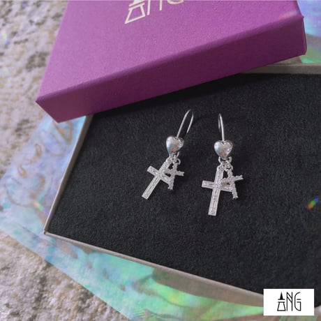 ANG l W cross crystal silver