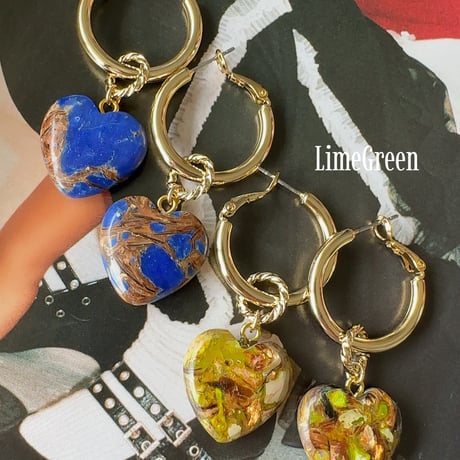 ANG l Stone bronze Heart♡