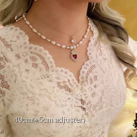 Corazon Heart Pearlnecklace💎