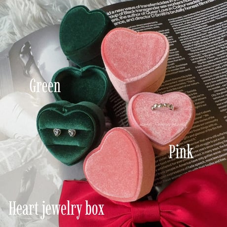 〈ジュエリーボックス〉Heart Velvet box