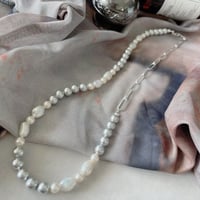 〈ネックレス〉SV925 chain & perl necklace