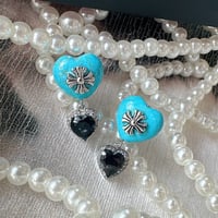 turquoise heart cross