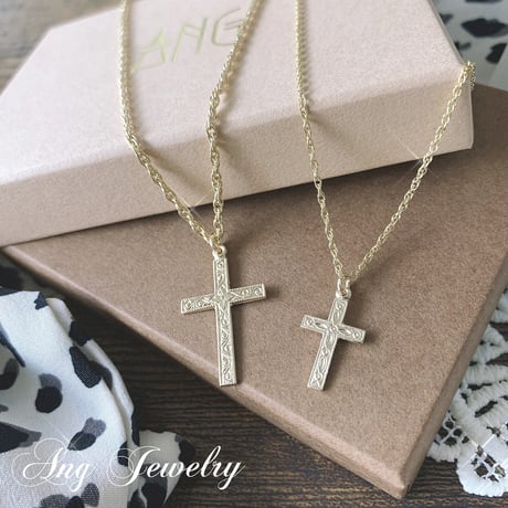 〈ペアネックレス〉Design cross