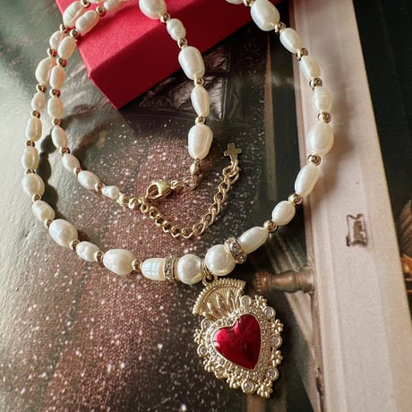 Corazon Heart Pearlnecklace💎