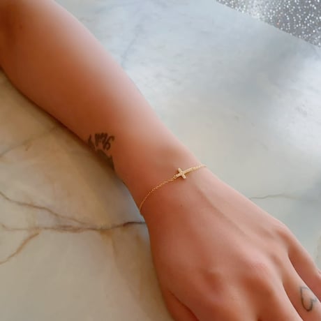 zirconia cross bracelet
