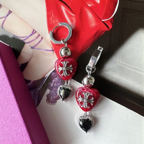 Blood Red cross Heart