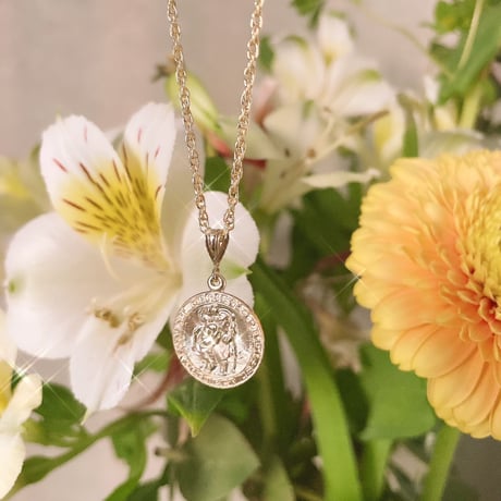 ANG l St Christopher Coin necklace