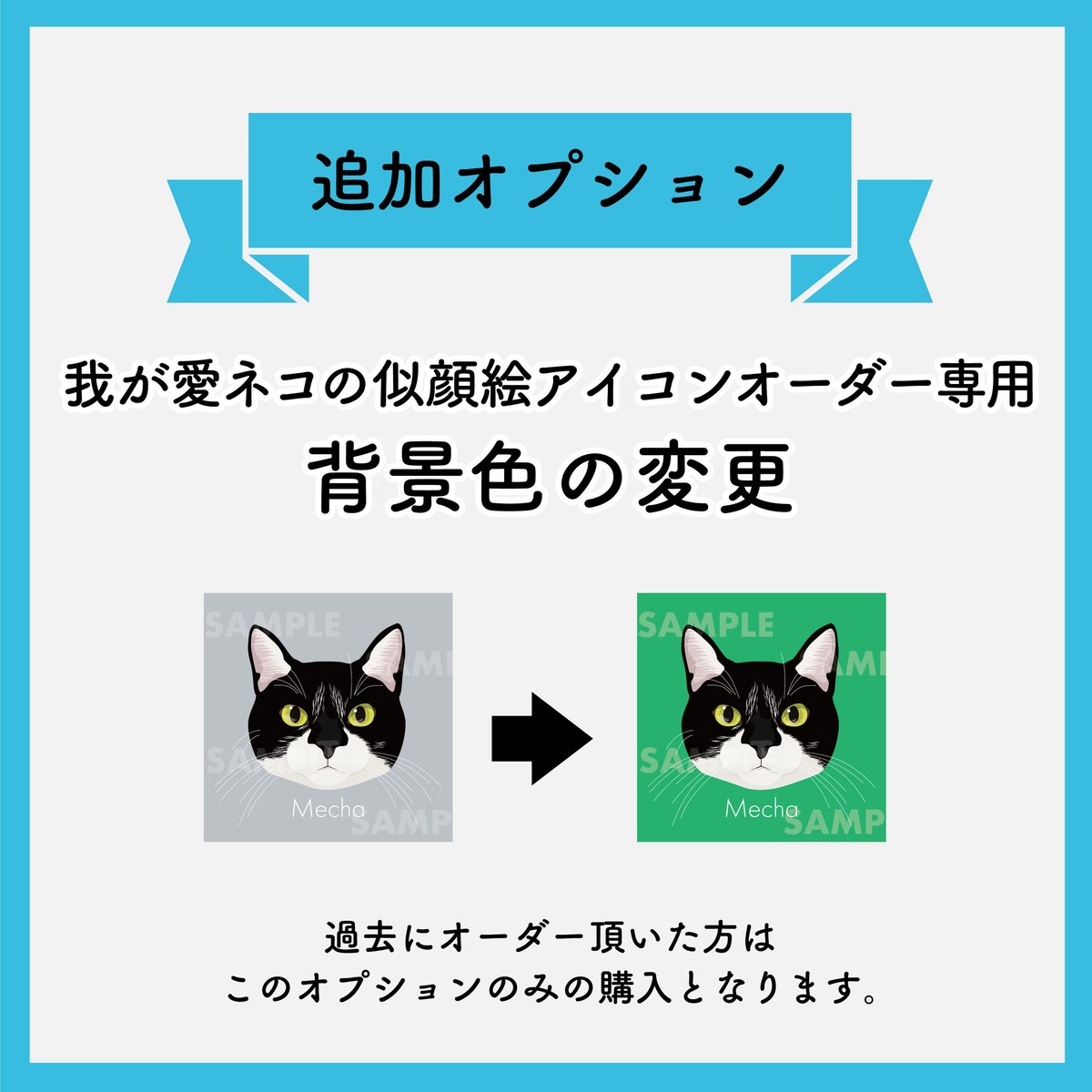 追加オプション＞ 背景色の変更 ※注意：修正は非対応になります  