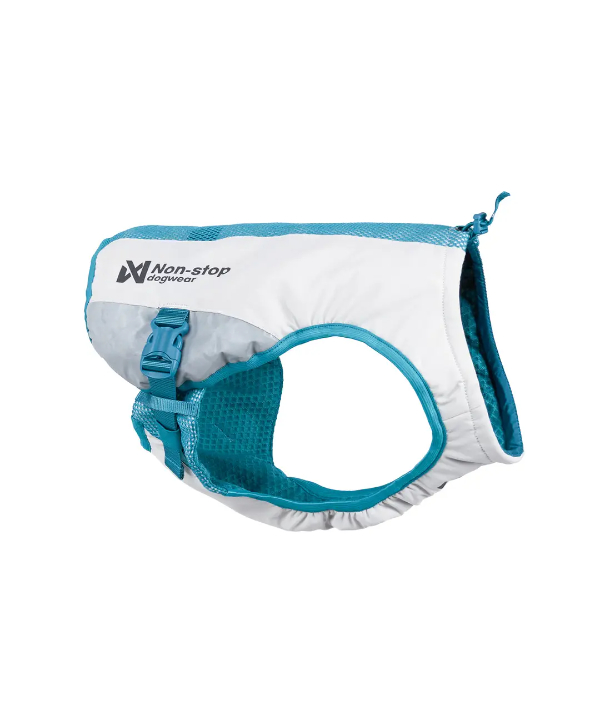 Non-stop dogwear] Cooling vest ライトグレー/ティール | W