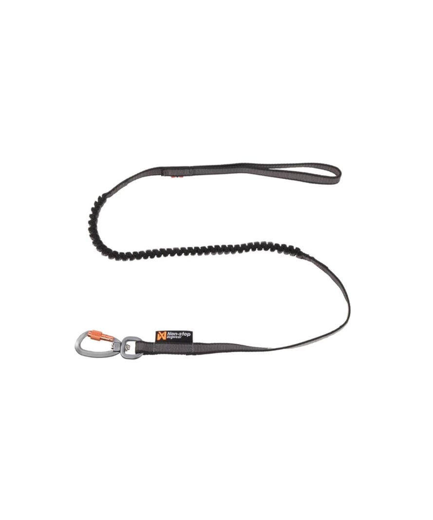 [Non-stop dogwear] Touring bungee leash ブラック/グレ...