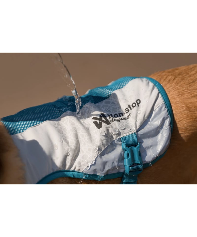 Non-stop dogwear] Cooling vest ライトグレー/ティール | W