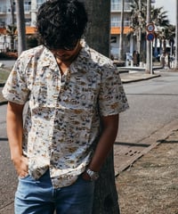 コットンアロハシャツ made in Japan（グレー）