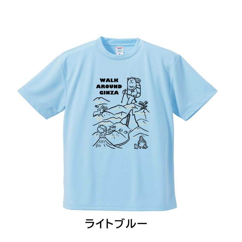 ツキノワグマ北アルプス大縦走 銀ブラTシャツ | 豆工房 Tシャツ屋さん