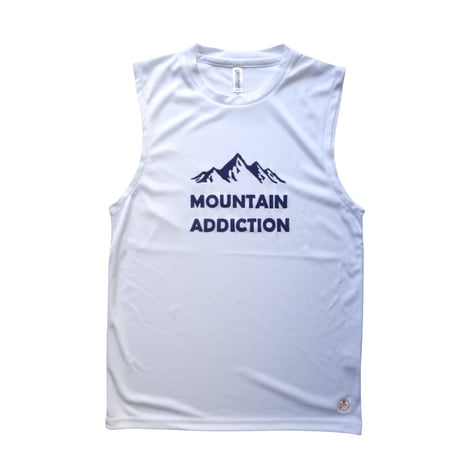 山中毒　mountain addiction ノースリーブ  白