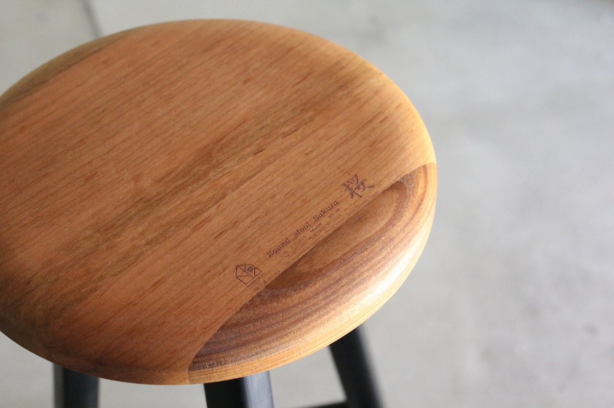 桜キッチンスツール カウンターチェア 【RS-39B】 （受注生産） | RED