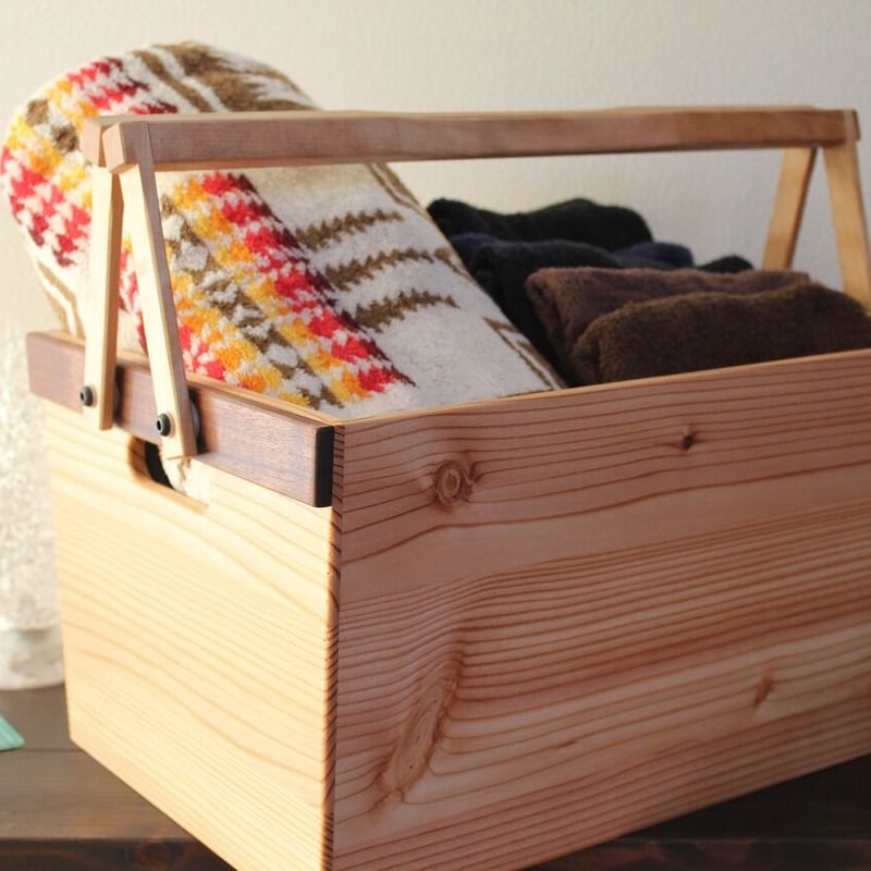 ウッドバスケット（Lサイズ 蓋付属） | RED HOUSE FURNITURE