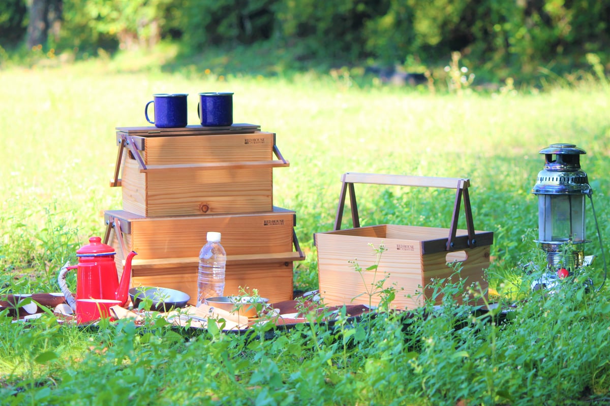 ウッドバスケット（Lサイズ 蓋付属） | RED HOUSE FURNITURE