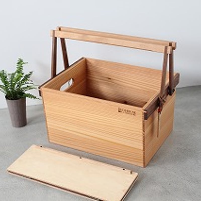 木製バスケット 1971年製？アンティーク　ベジタブルbox 2個セット ウッドバスケット Sサイズ 脱着式フタ付き | RED HOUSE FURNITURE