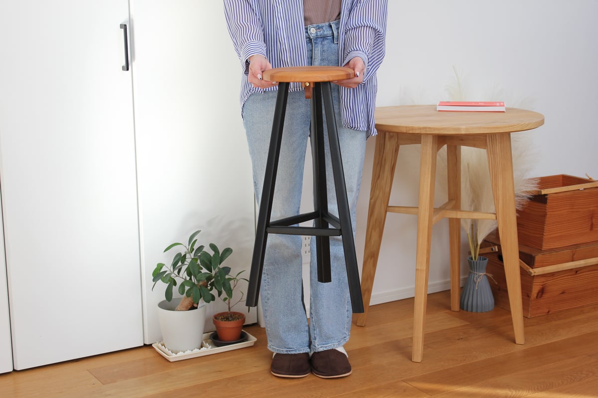 桜キッチンスツール カウンターチェア 【RS-39B】 （受注生産） | RED