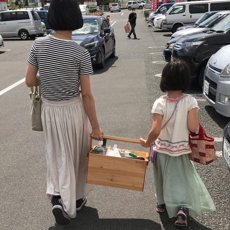 ウッドバスケット（Lサイズ　蓋付属）