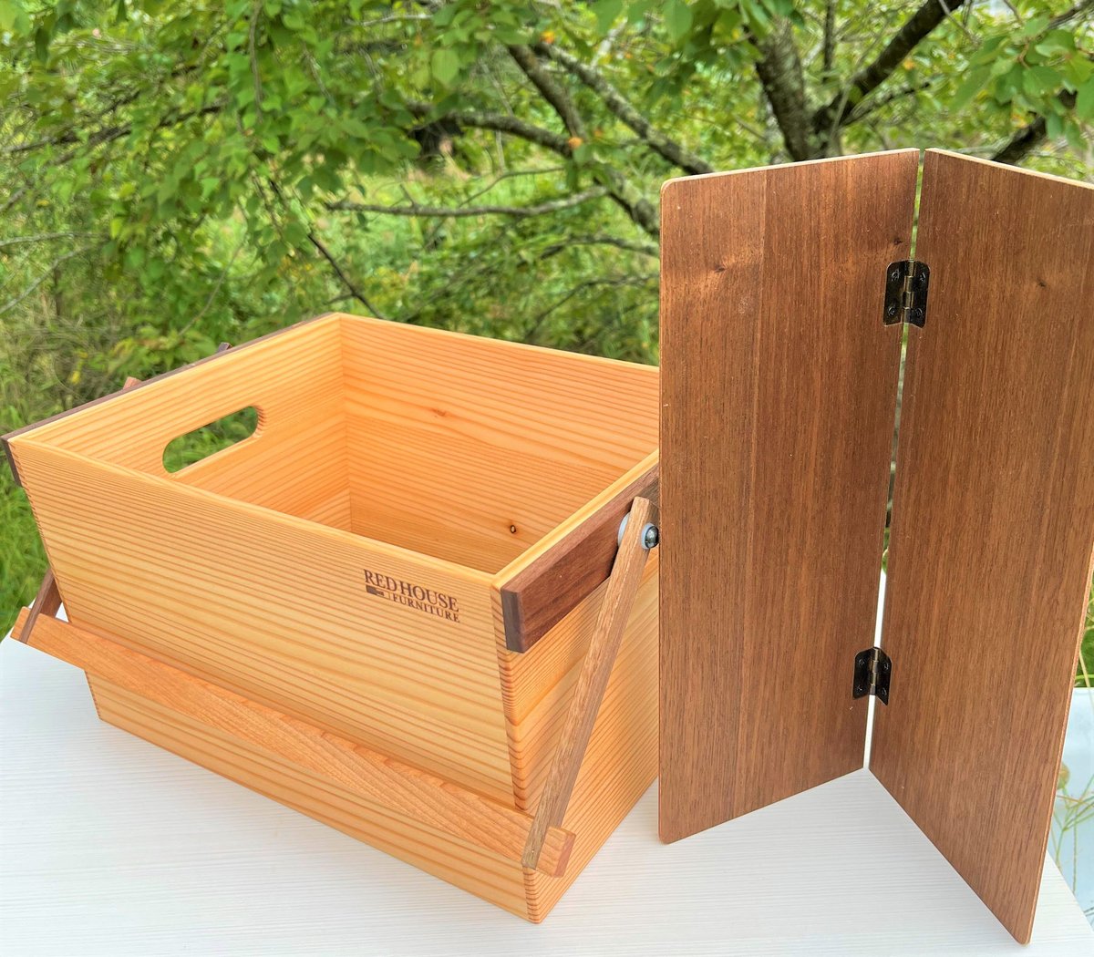 ウッドバスケット Sサイズ 脱着式フタ付き | RED HOUSE FURNITURE