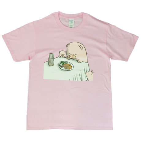 【ぶた×トンカツ】Tシャツ 　gokigen-factory/ゴキゲンファクトリー