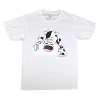 【うし×ステーキ】 Tシャツ 　gokigen-factory/ゴキゲンファクトリー