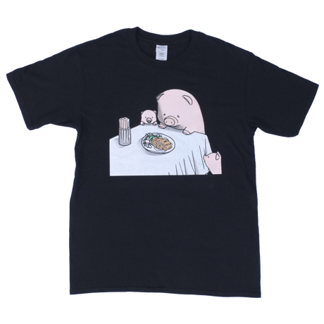 【ぶた×トンカツ】Tシャツ 　gokigen-factory/ゴキゲンファクトリー