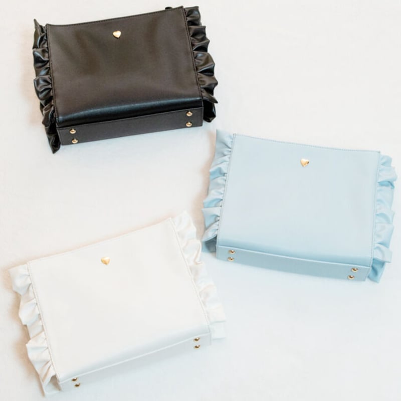 底鋲付き】サイドフリルショルダーバッグ/[Bottom studs]Side frill s...