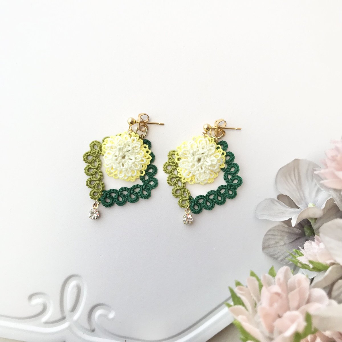 たんぽぽ2wayピアス | HandmadeShop mousse（ハンドメイドショップ
