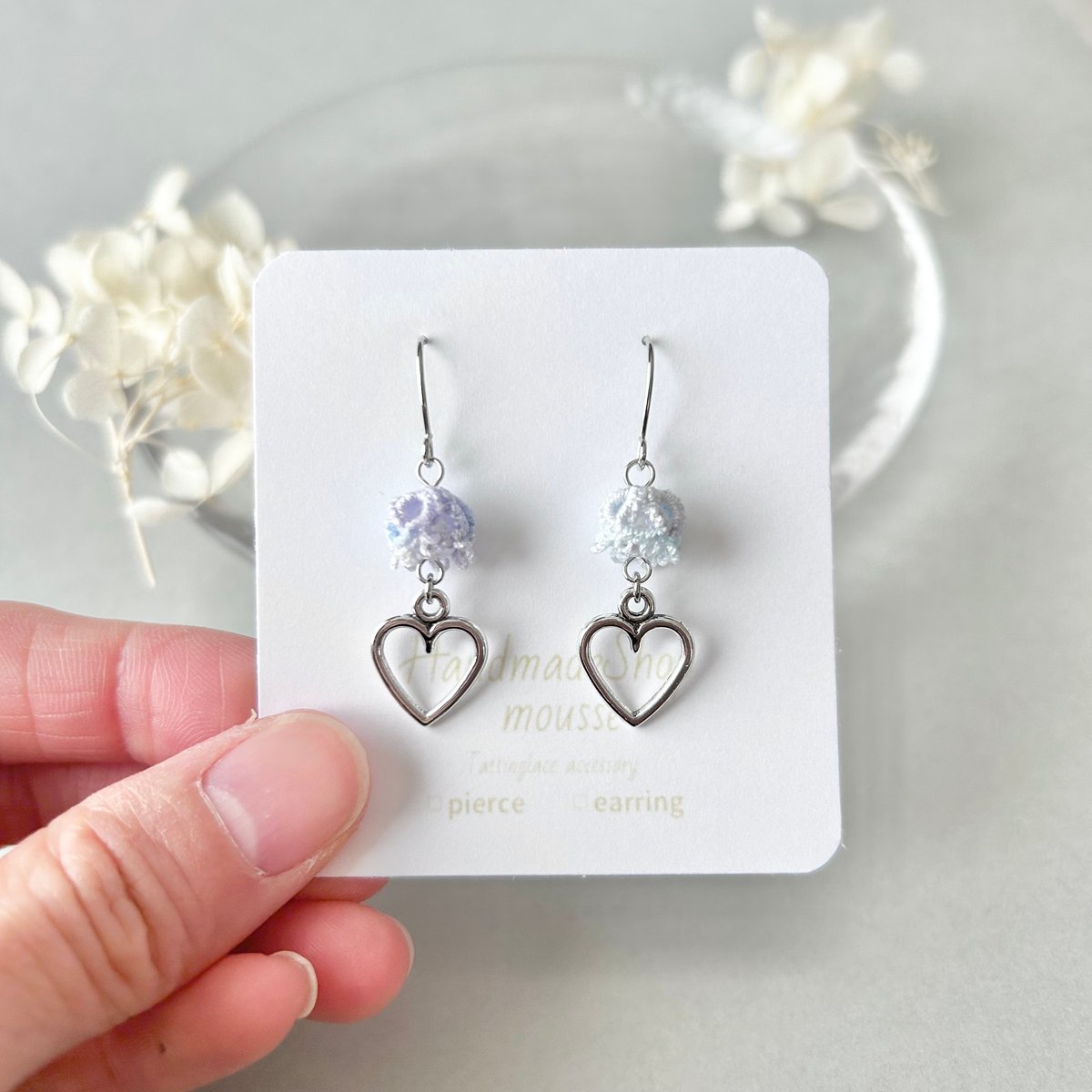 オープンハートとすずらんのピアス/イヤリング | HandmadeShop mousse