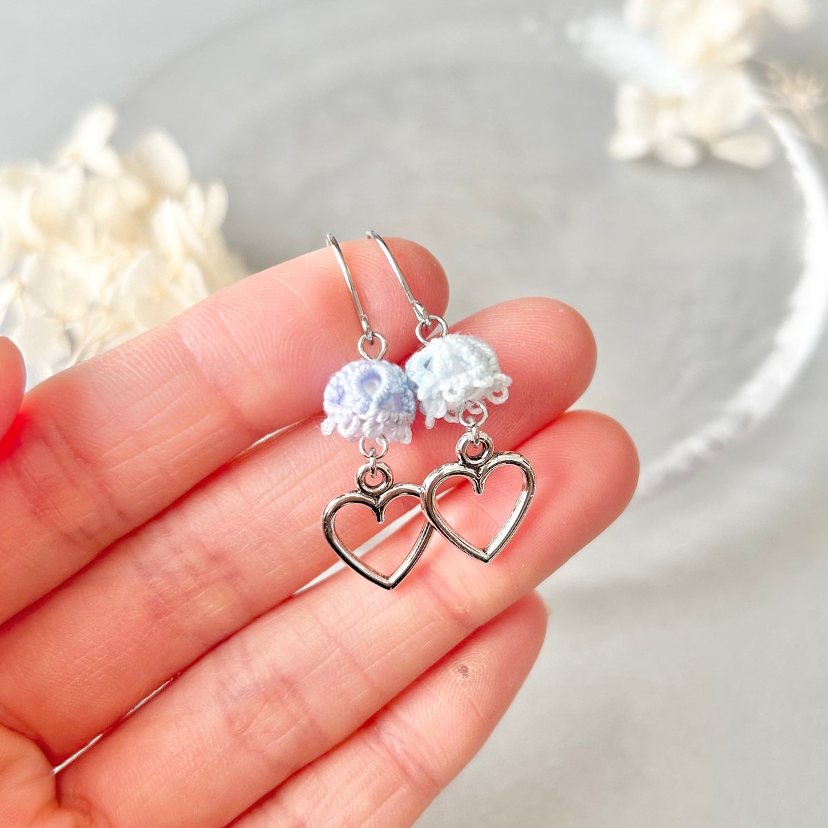 オープンハートとすずらんのピアス/イヤリング | HandmadeShop mousse