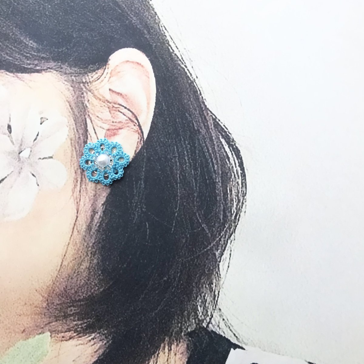 天使のピアス/イヤリング ターコイズブルー | HandmadeShop mousse