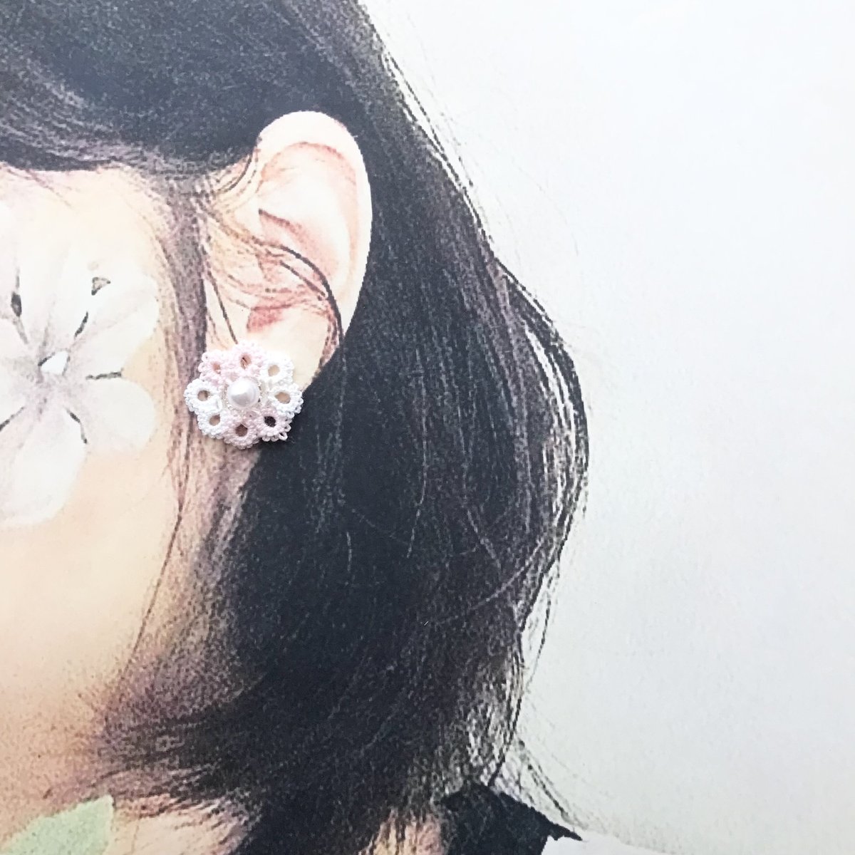 天使のピアス/イヤリング 苺ミルク | HandmadeShop mousse 