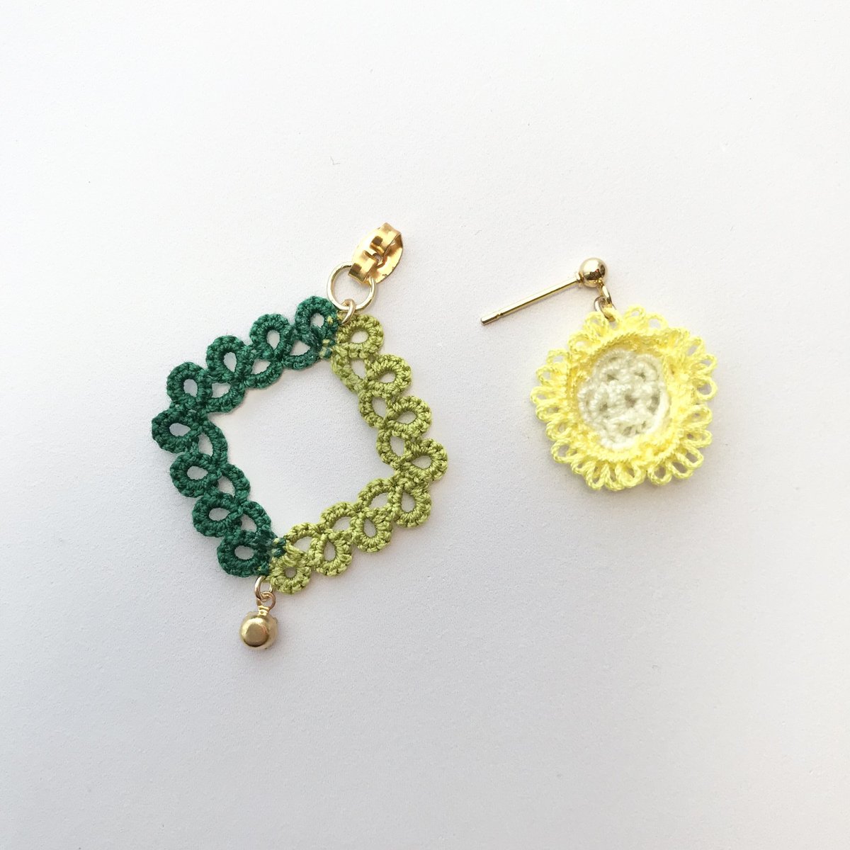 たんぽぽ2wayピアス | HandmadeShop mousse（ハンドメイドショップ
