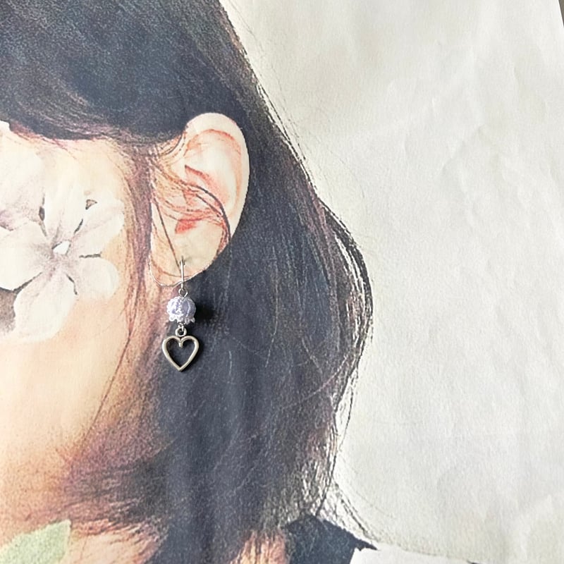 オープンハートとすずらんのピアス/イヤリング | HandmadeShop mousse