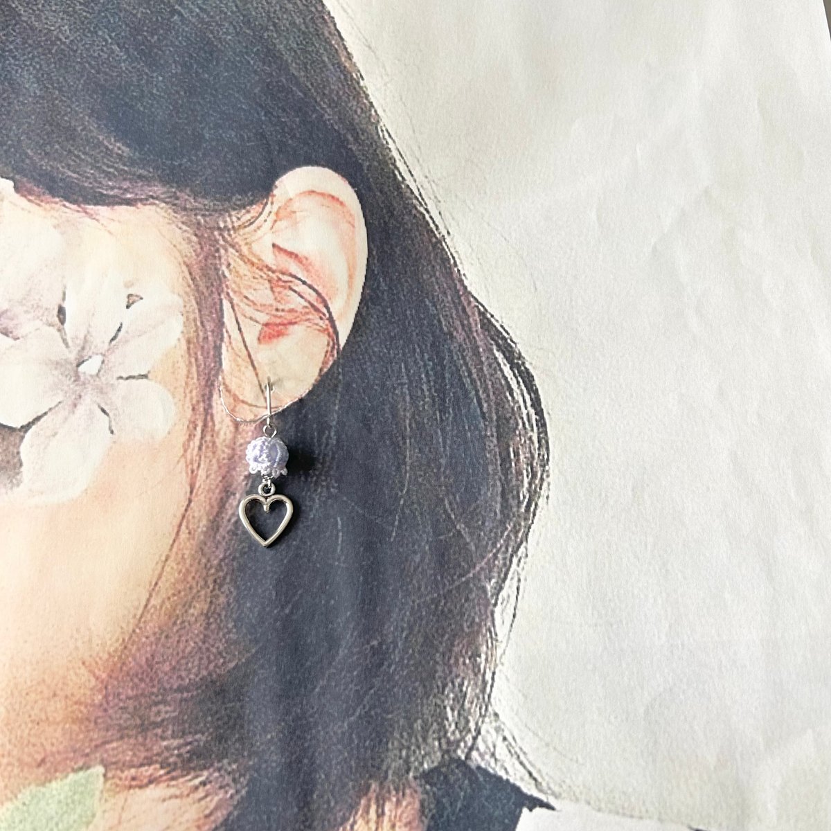 オープンハートとすずらんのピアス/イヤリング | HandmadeShop mousse 