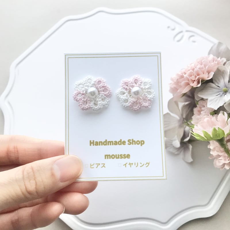 天使のピアス/イヤリング 苺ミルク | HandmadeShop mousse 