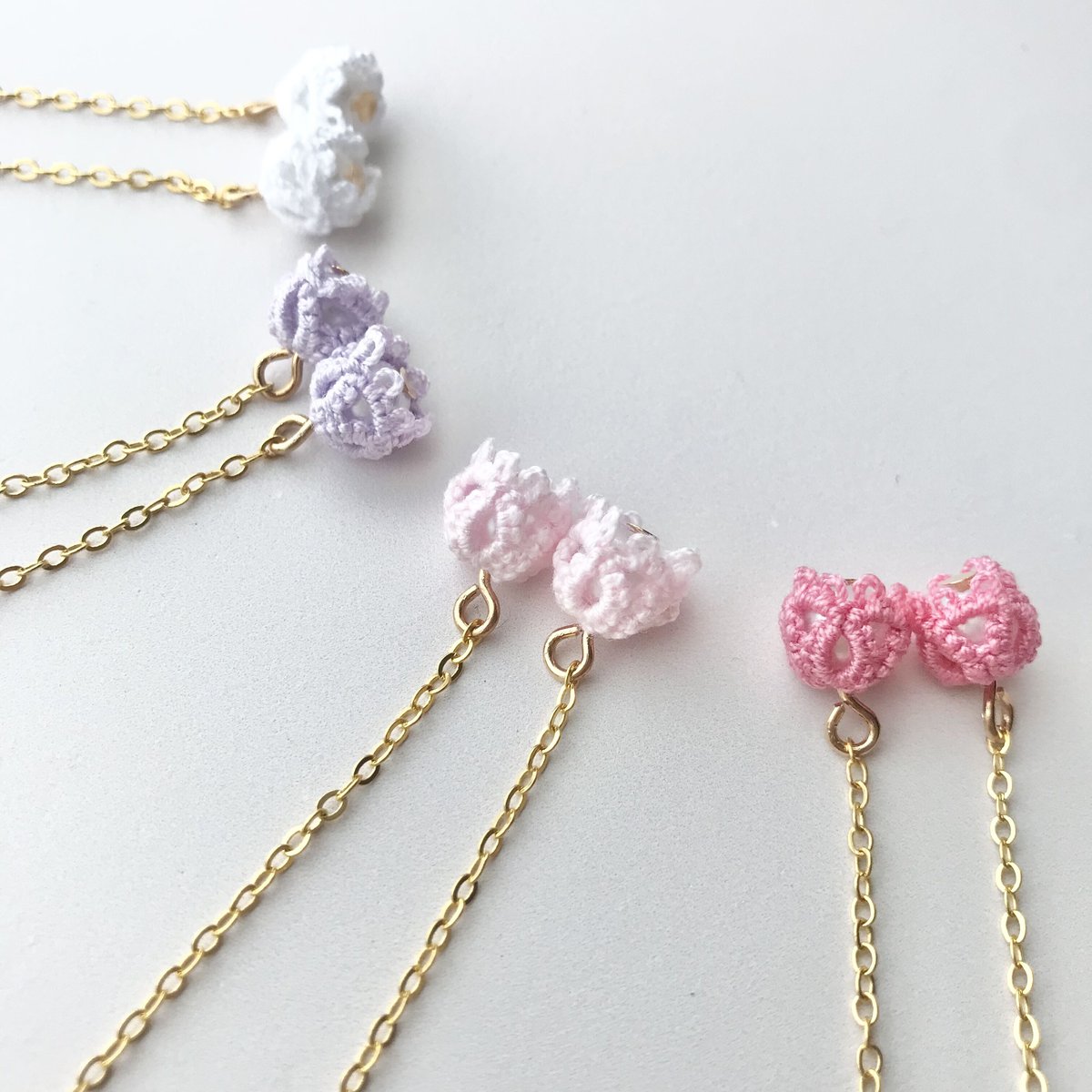 すずらんピアス/イヤリング ロングver. 大人な薄紫 | HandmadeShop mous
