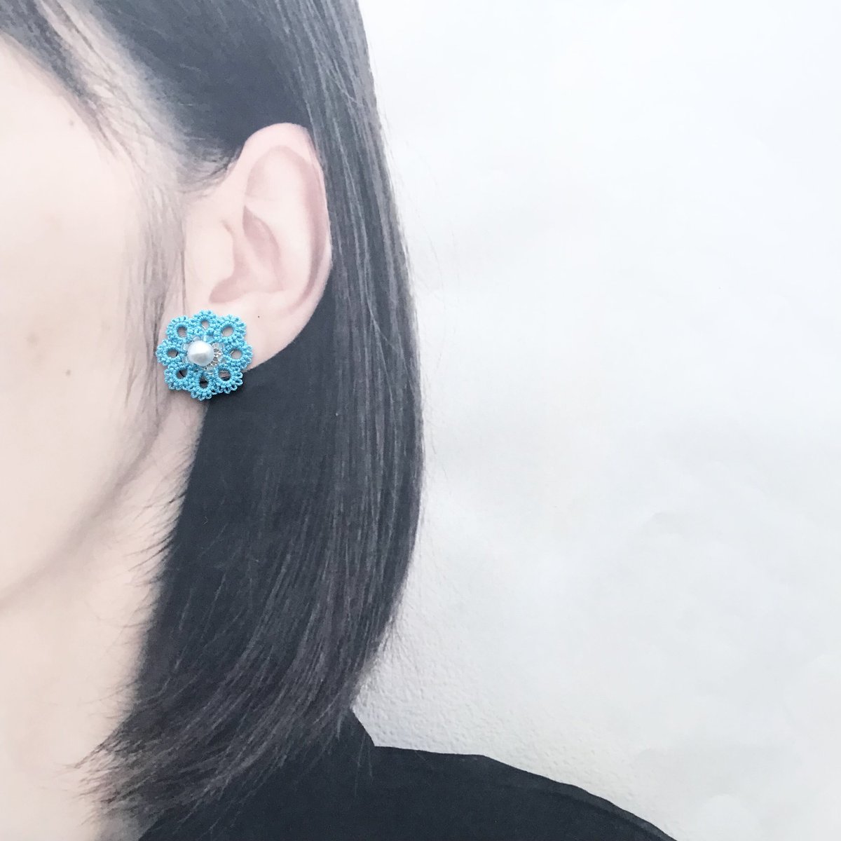 天使のピアス/イヤリング ターコイズブルー | HandmadeShop mousse