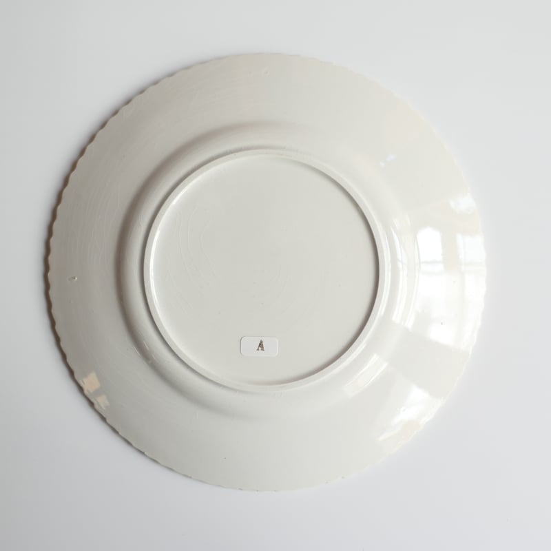 ☆K様お取り置き品／France antique 編み込みレリーフの白いデザート皿