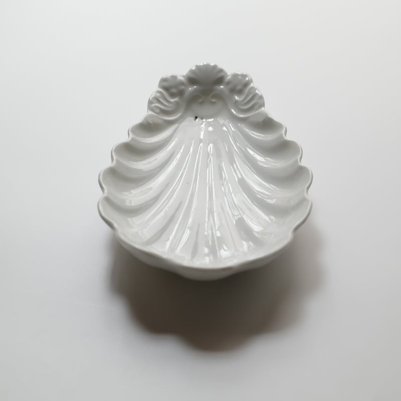 B パリ窯　グリーンラインが素敵なラヴィエ Porcelaine de Paris コキーユ型ラヴィエB | Reinette