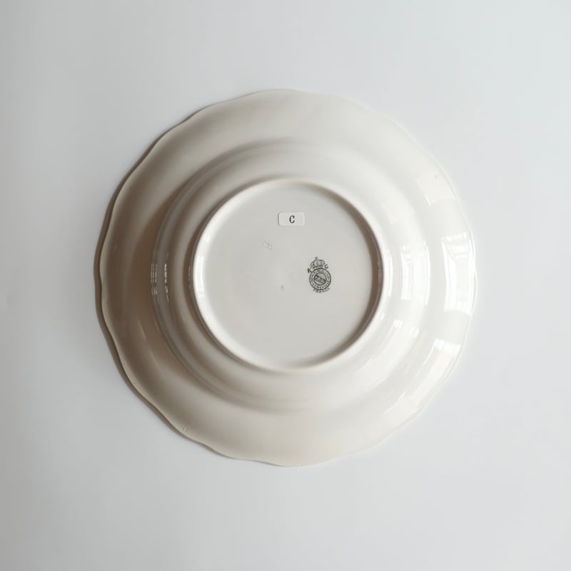 K&G Lunéville ”Vieux Strasbourg” モノクロームの花束 深皿C