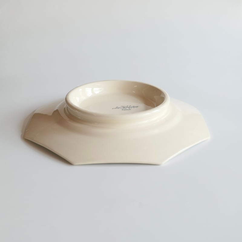 フランスアンティーク　サルグミンヌ　オクトゴナル　コンポティエ サルグミンヌ コンポティエ”Sarreguemines” Compotier