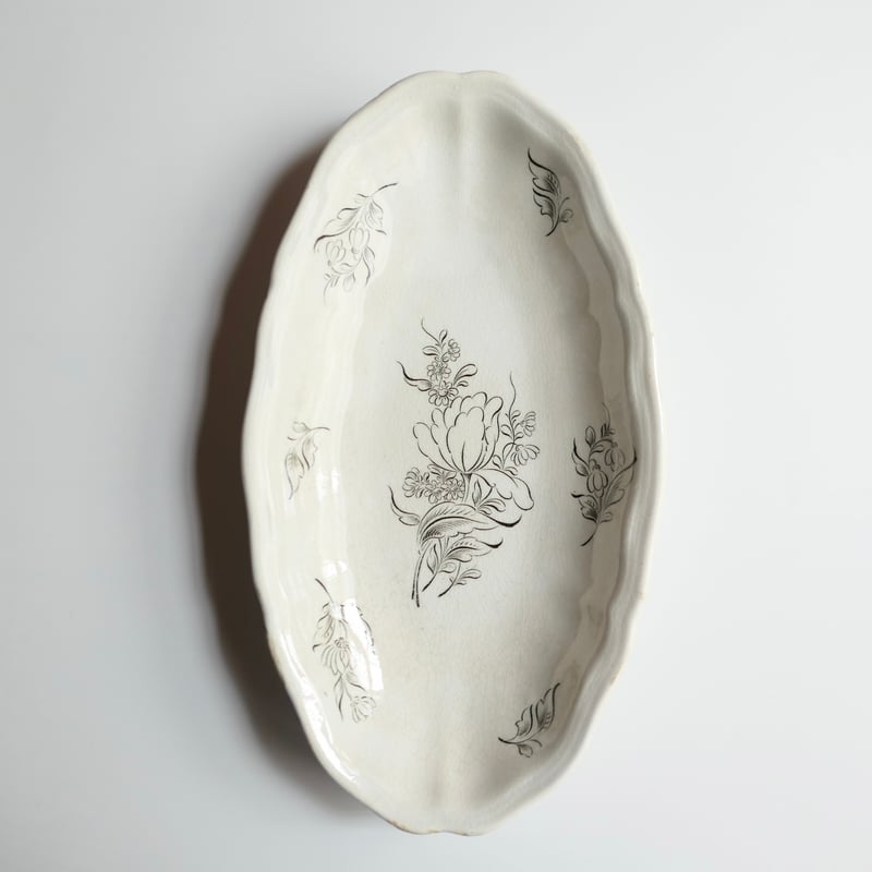 K&G Lunéville モノクロームの花のラヴィエC | Reinette