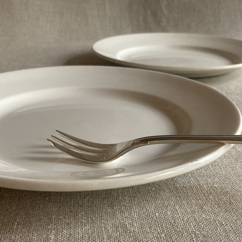 Digoin et Sarreguemines 19世紀の白いお皿 2枚揃え | Reinette