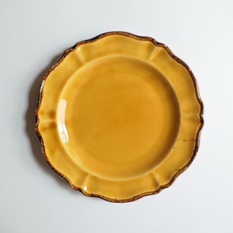 ファイアンス オート プロヴァンス はちみつ色 陶器皿 6枚 MH049
