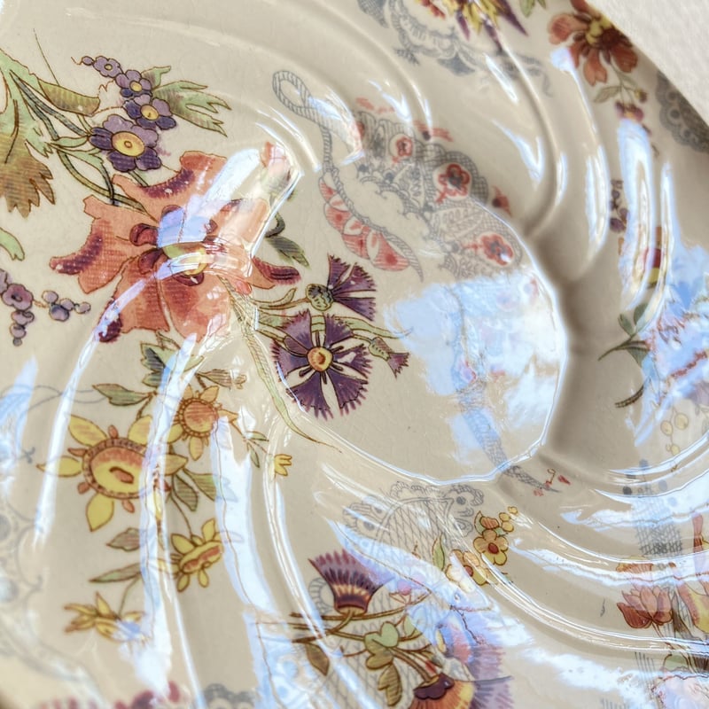 フランスアンティークSarreguemines窯Lavalliere C&S希少 U&C Sarreguemines 