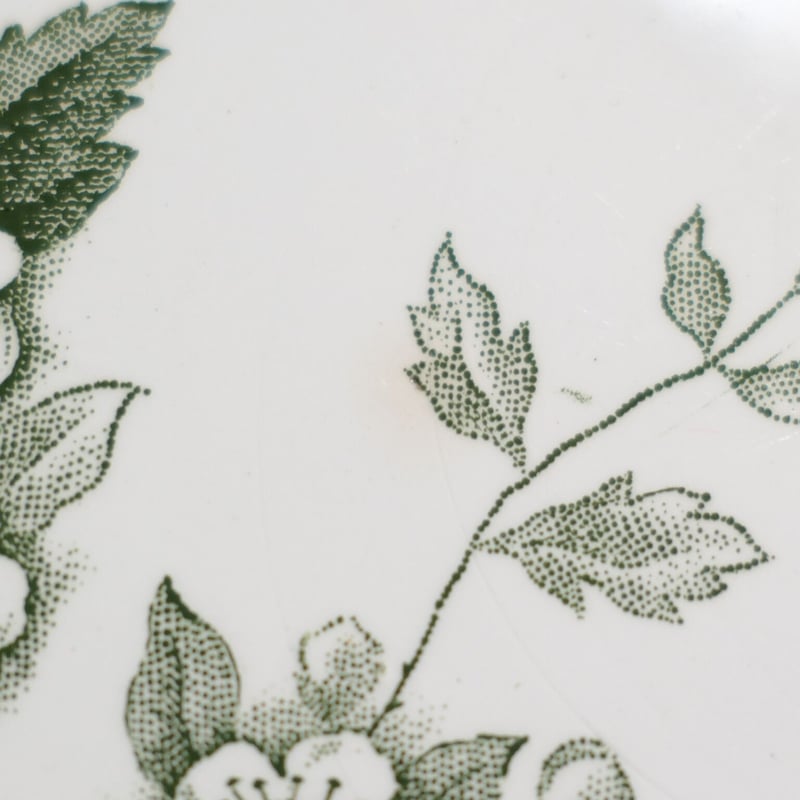 Saint Amand 野薔薇　プレート　赤　フランス　アンティーク Saint Amand 野薔薇 プレート 赤 フランス アンティーク